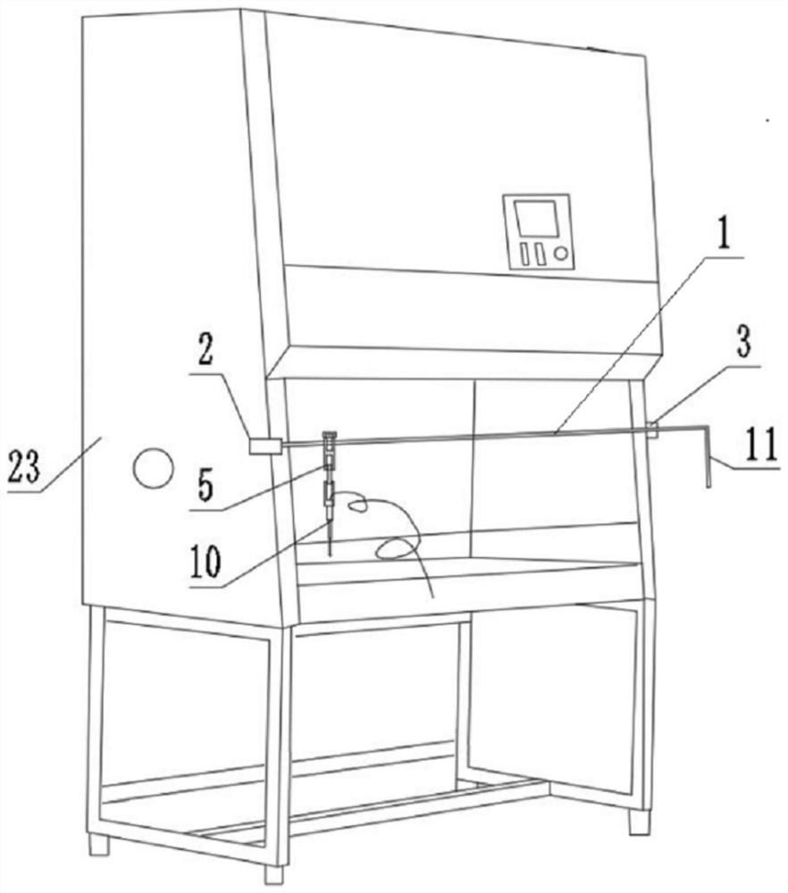 Device and method for detecting flowing speed of inflow airflow of biosafety cabinet