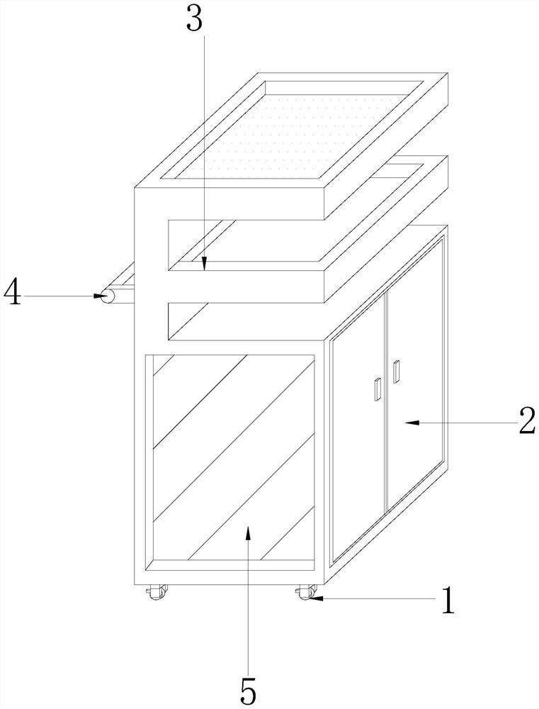 Movable split-level combined surgical instrument trolley