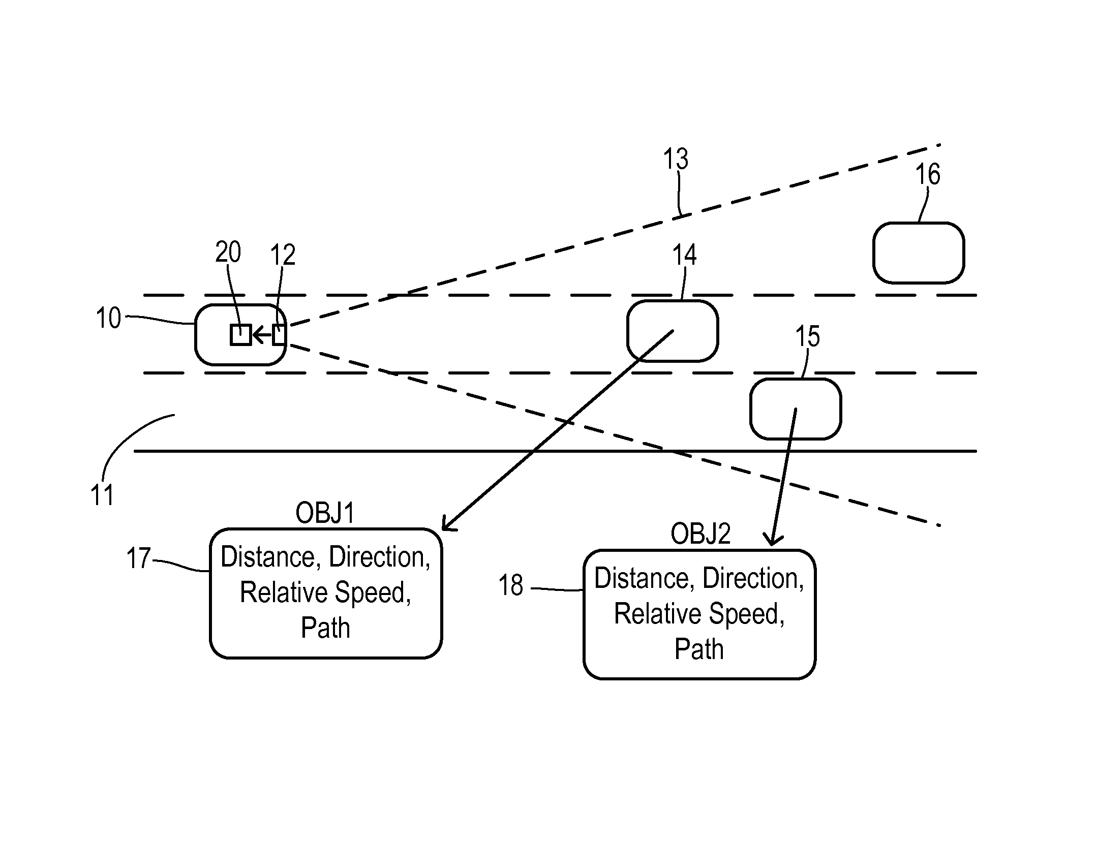 Adjustable threshold for forward collision warning system