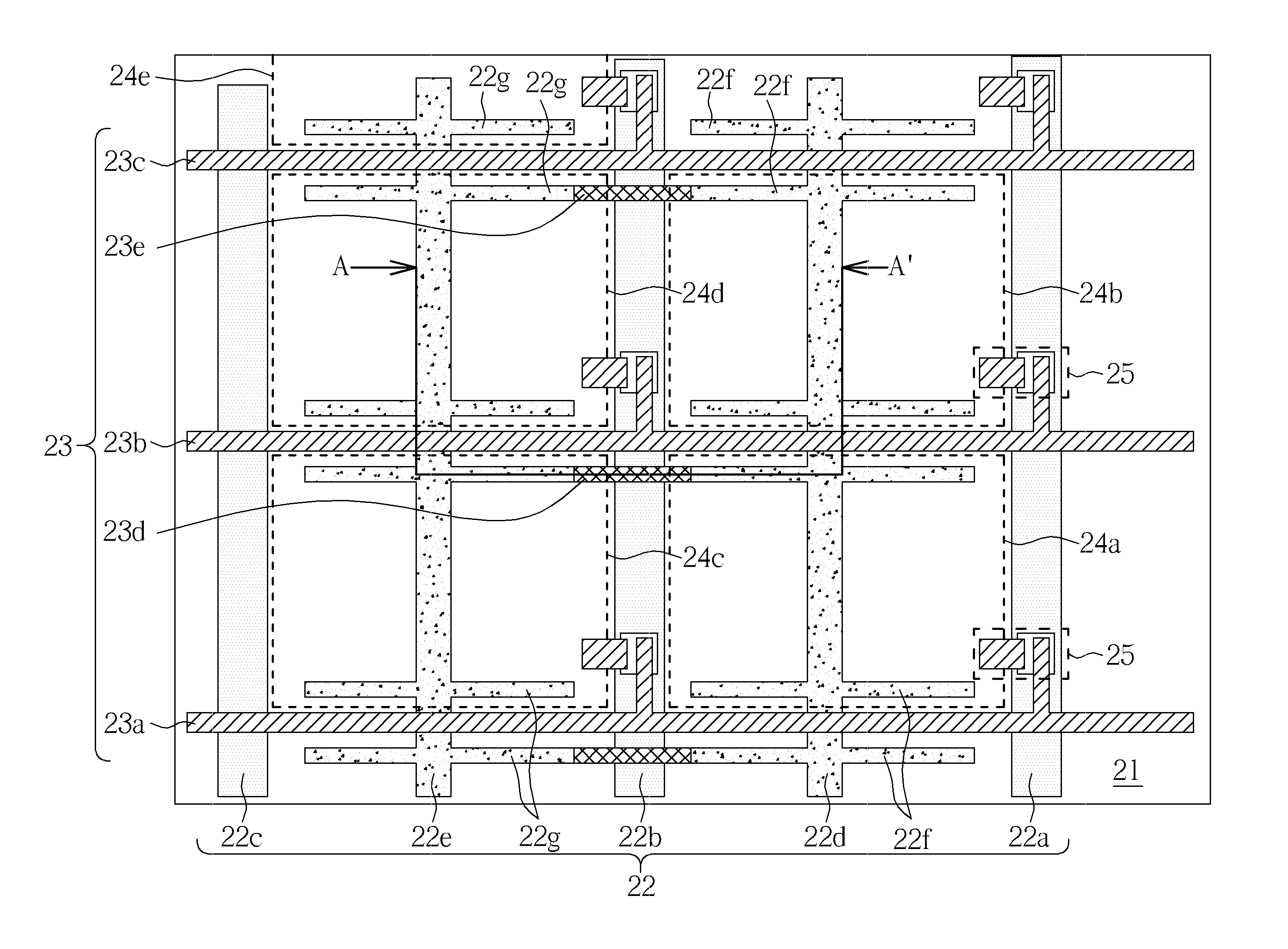 Display panel having repair structure and method of repairing display panel