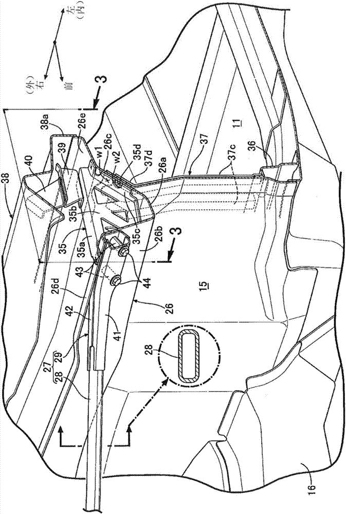 Body structure of car