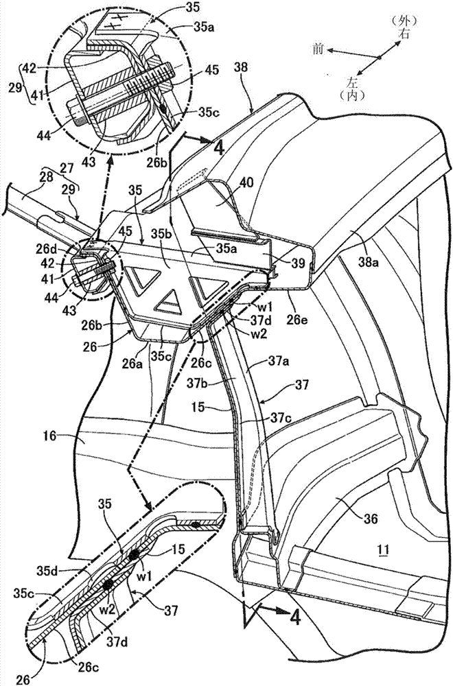 Body structure of car