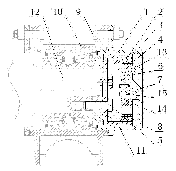 Axle end power device for rapid railway freight vehicle