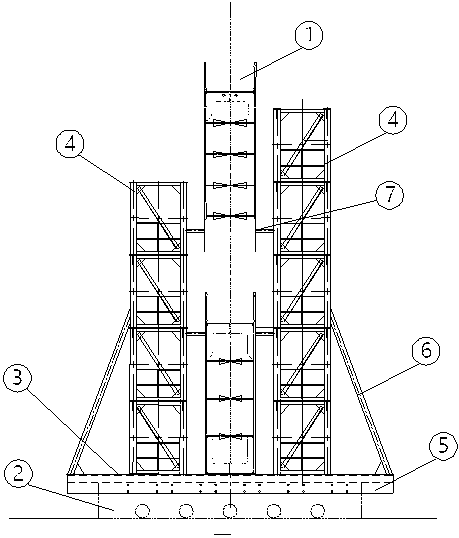 Anti-toppling tool for installation of ship rudder blades