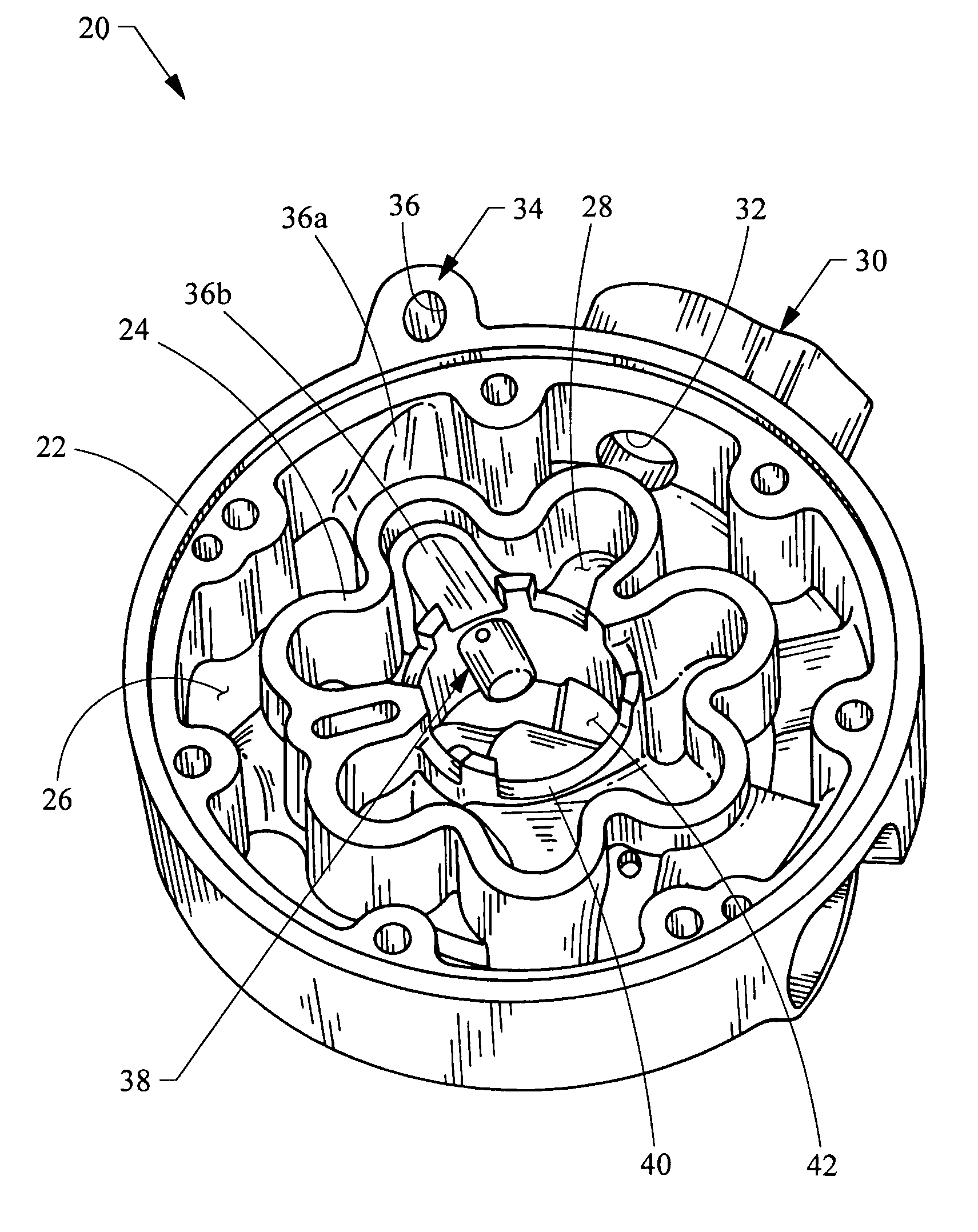 NVH and gas pulsation reduction in AC compressor