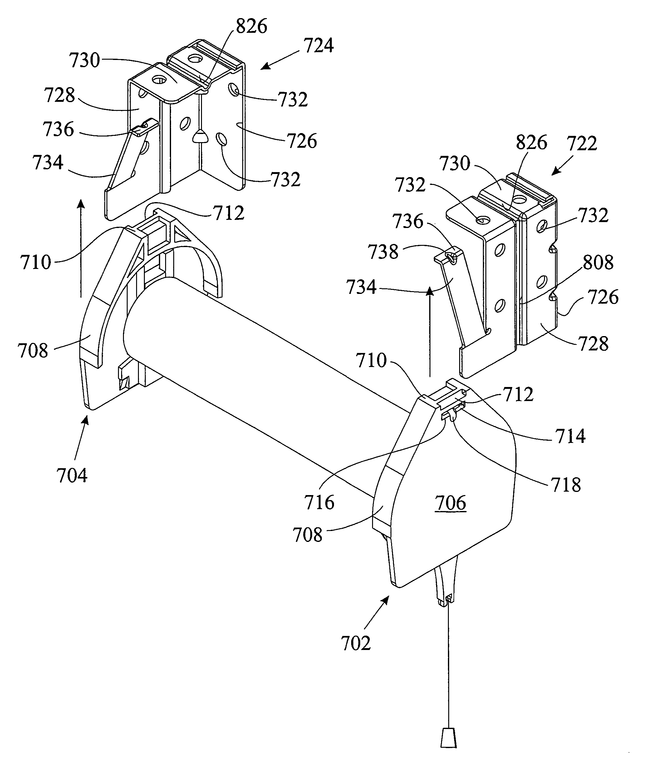 Mounting arrangement for coverings for architectural openings