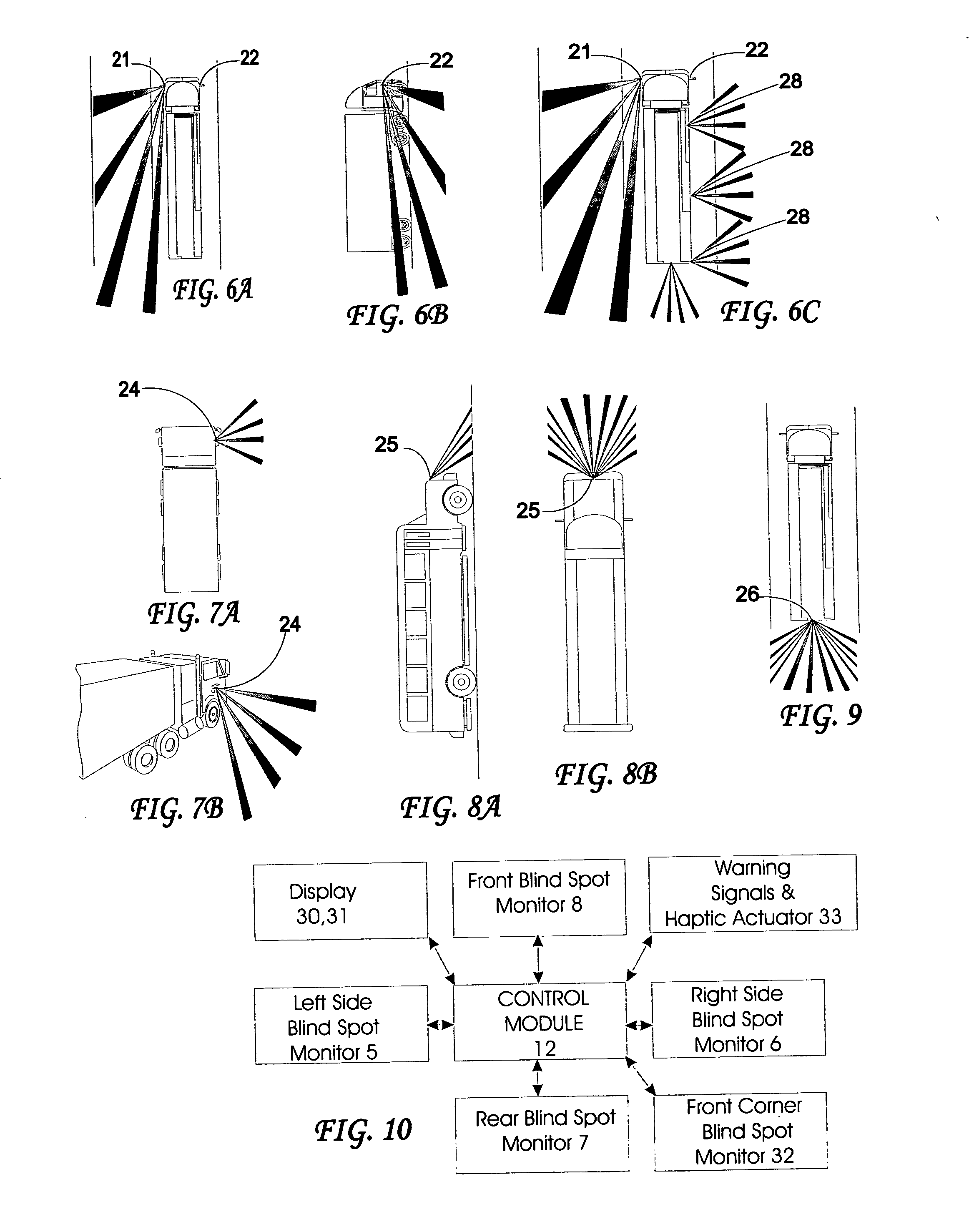 Method for obtaining information about objects in a vehicular blind spot