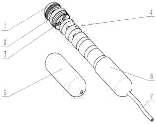 Novel pelvic diaphragm muscle rehabilitative apparatus externally connected with gas pressure sensor and use method