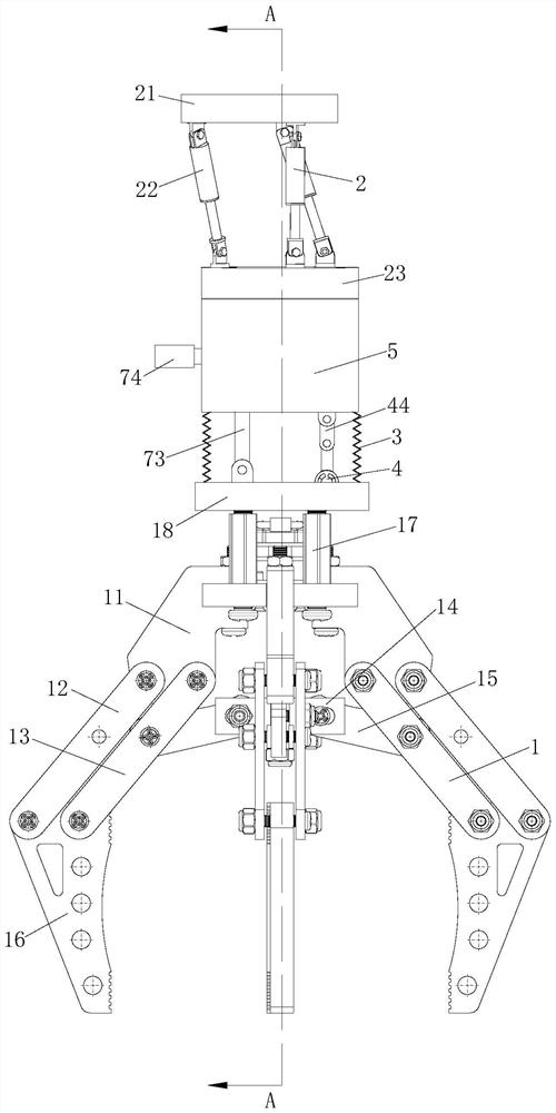 Multi-axis numerical control mechanical claw based on parallel mechanism