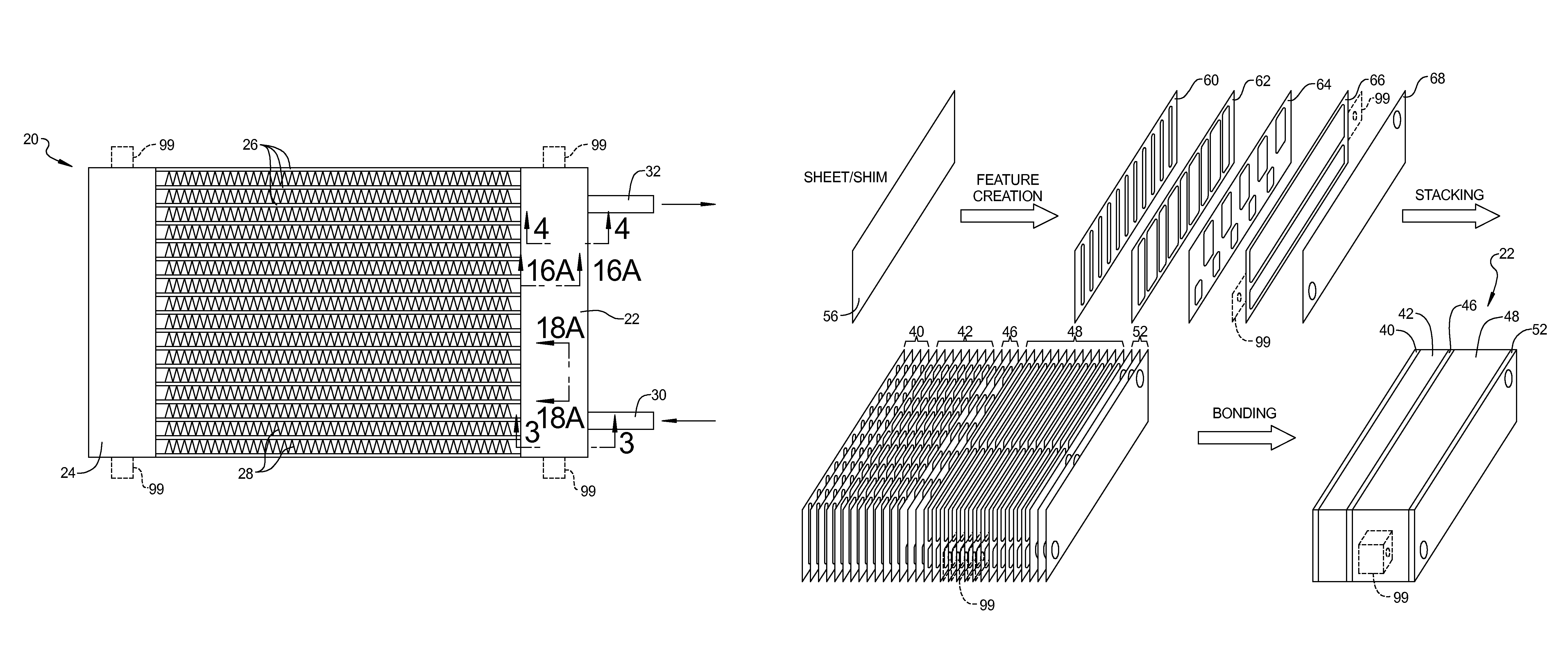 Laminated sheet manifold for microchannel heat exchanger