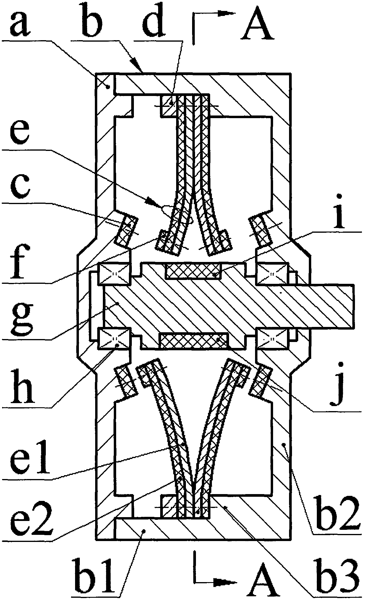 Gyromagnetic radial tension-compression excited piezoelectric generator