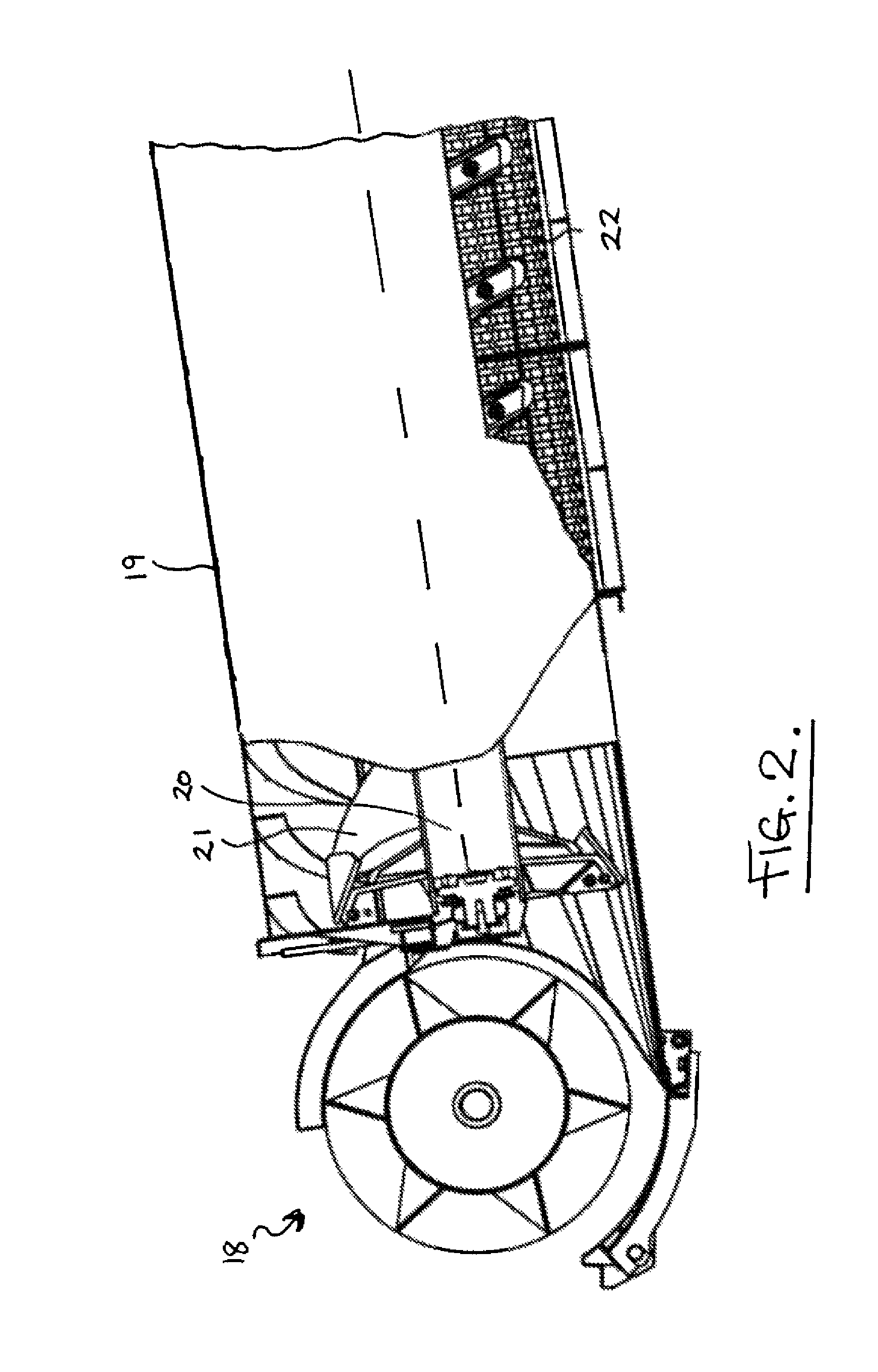 Feed beater directional vanes and scraper vanes