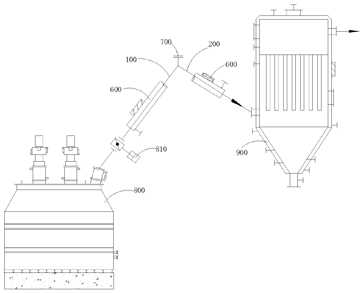 Dust-containing gas conveying pipeline and dust-containing gas conveying method