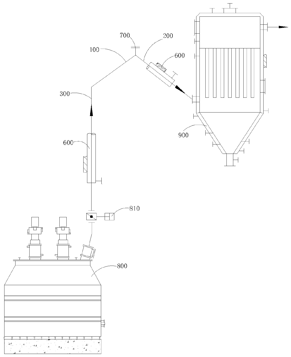 Dust-containing gas conveying pipeline and dust-containing gas conveying method