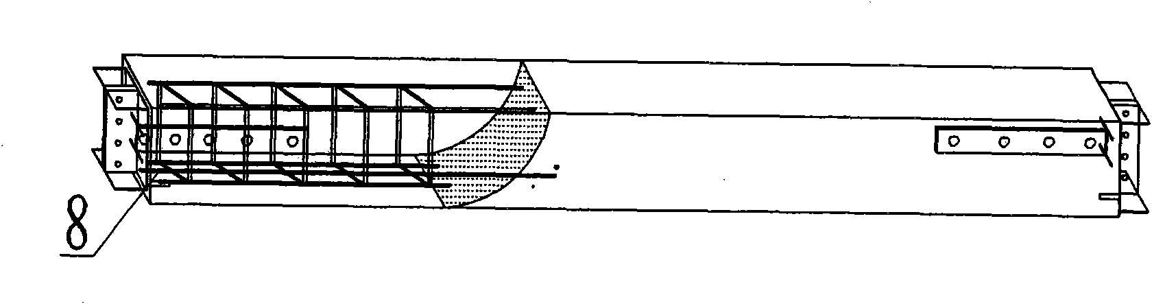 Prefabricated reinforced concrete beam and connection joint of reinforced concrete column and beam