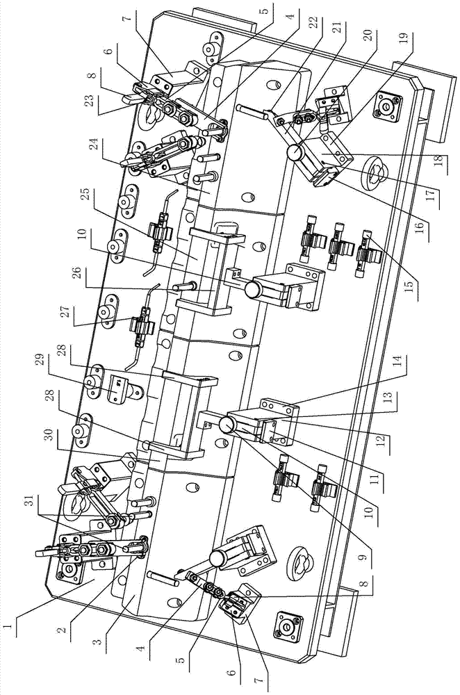 Testing device for automobile floor beam reinforcement