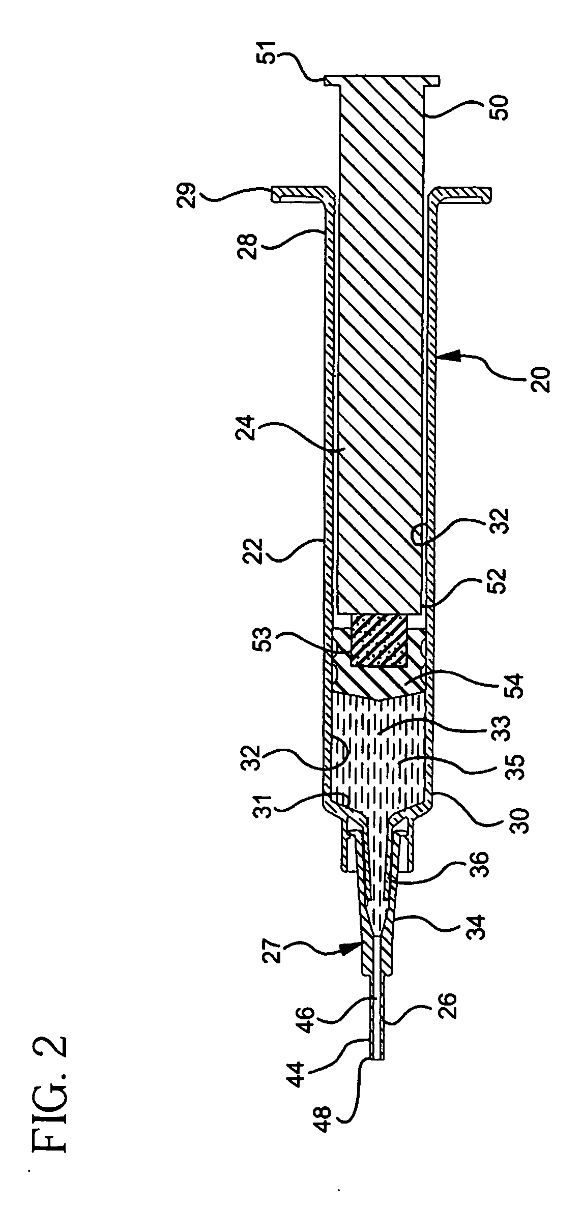 Flush syringe having compressible plunger