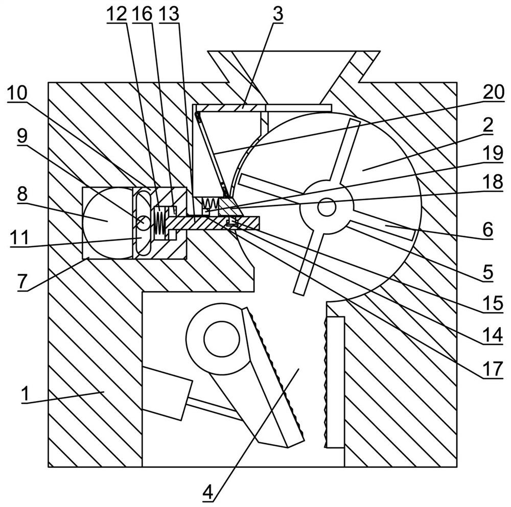 Material returning prevention feeding device of jaw crusher