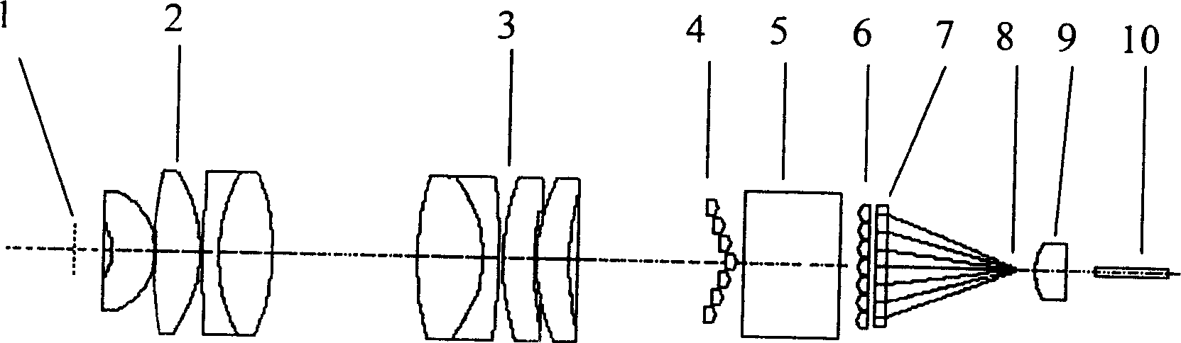 Light beam shaping device in use for semiconductor laser array in high power