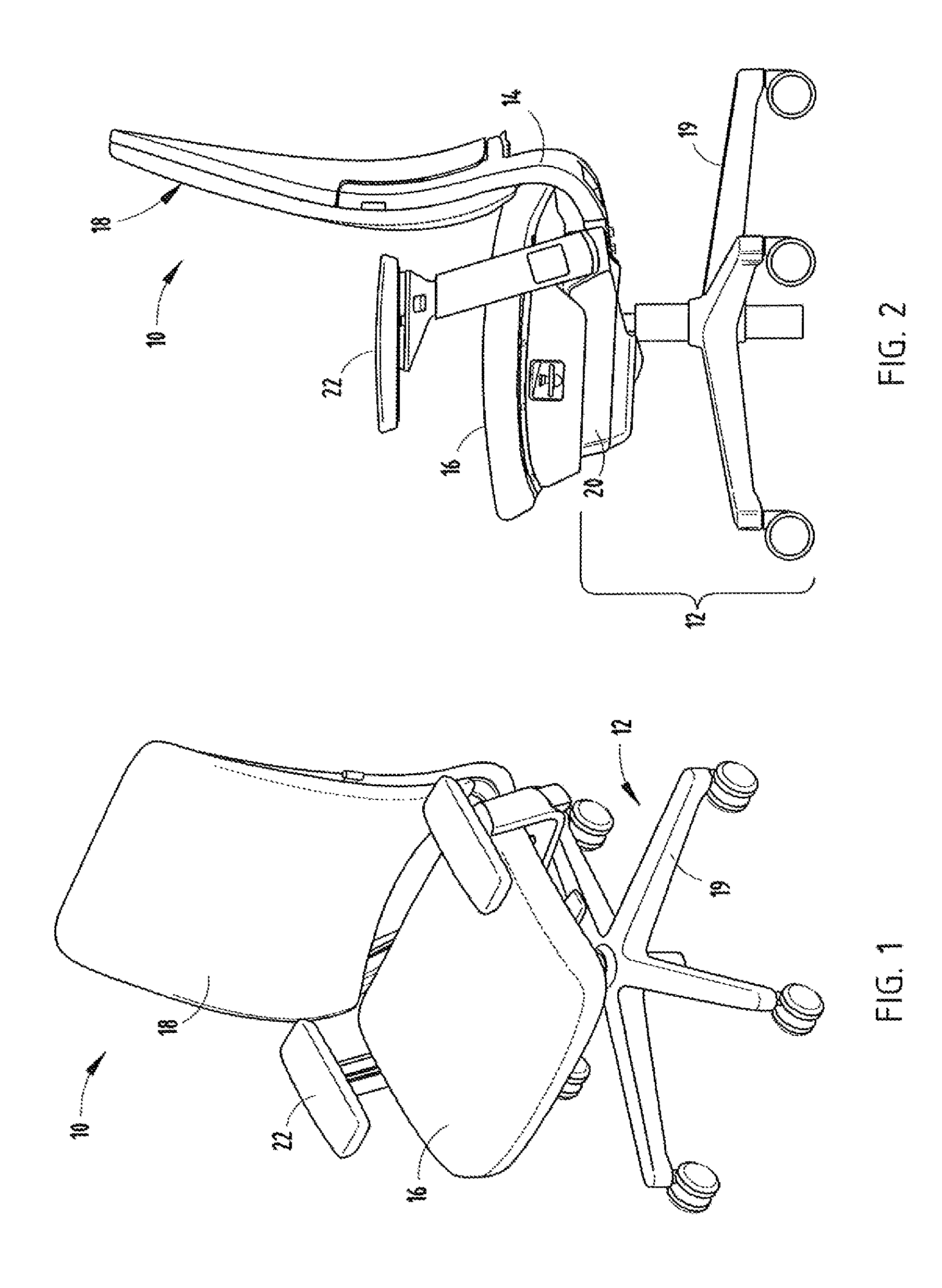 Chair back attachment and method of assembly