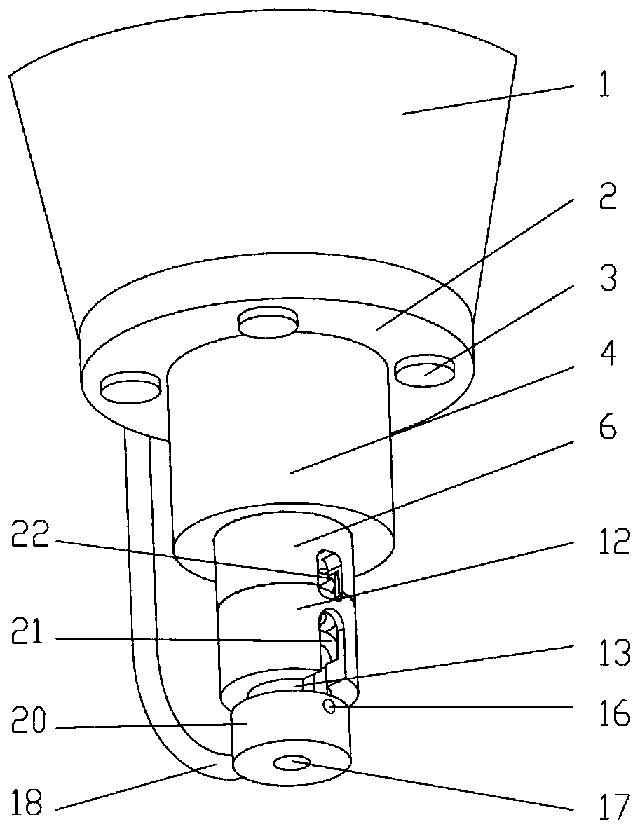 Device for measuring thickness of any point of free-form surface and measuring method thereof