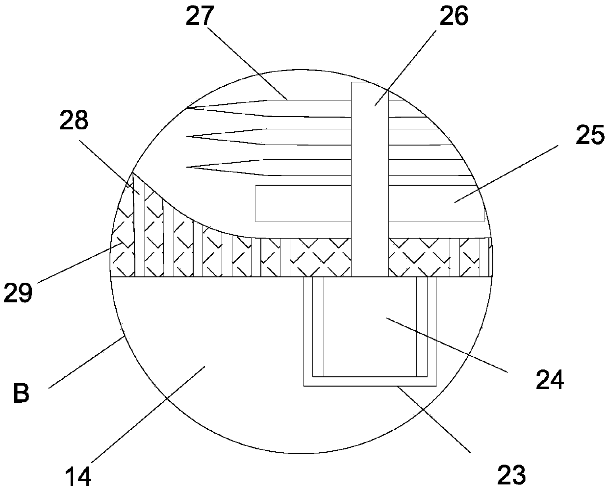 A high-efficiency crushing device for coal block for coal processing