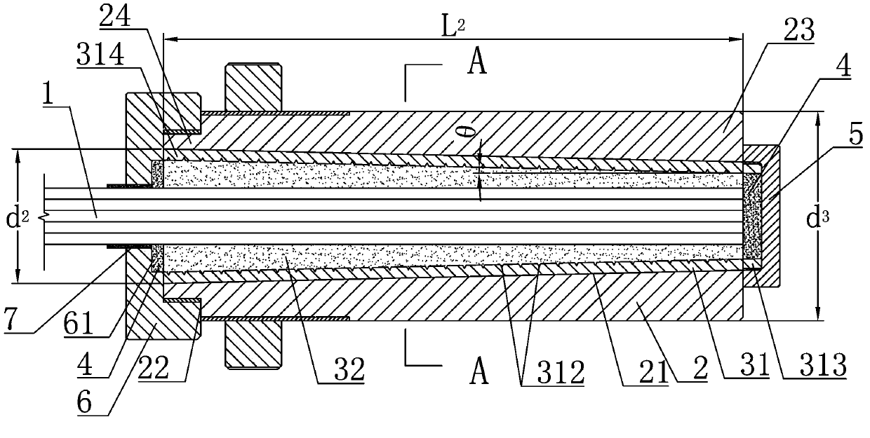 Fiber reinforced composite rib/ cable anchorage