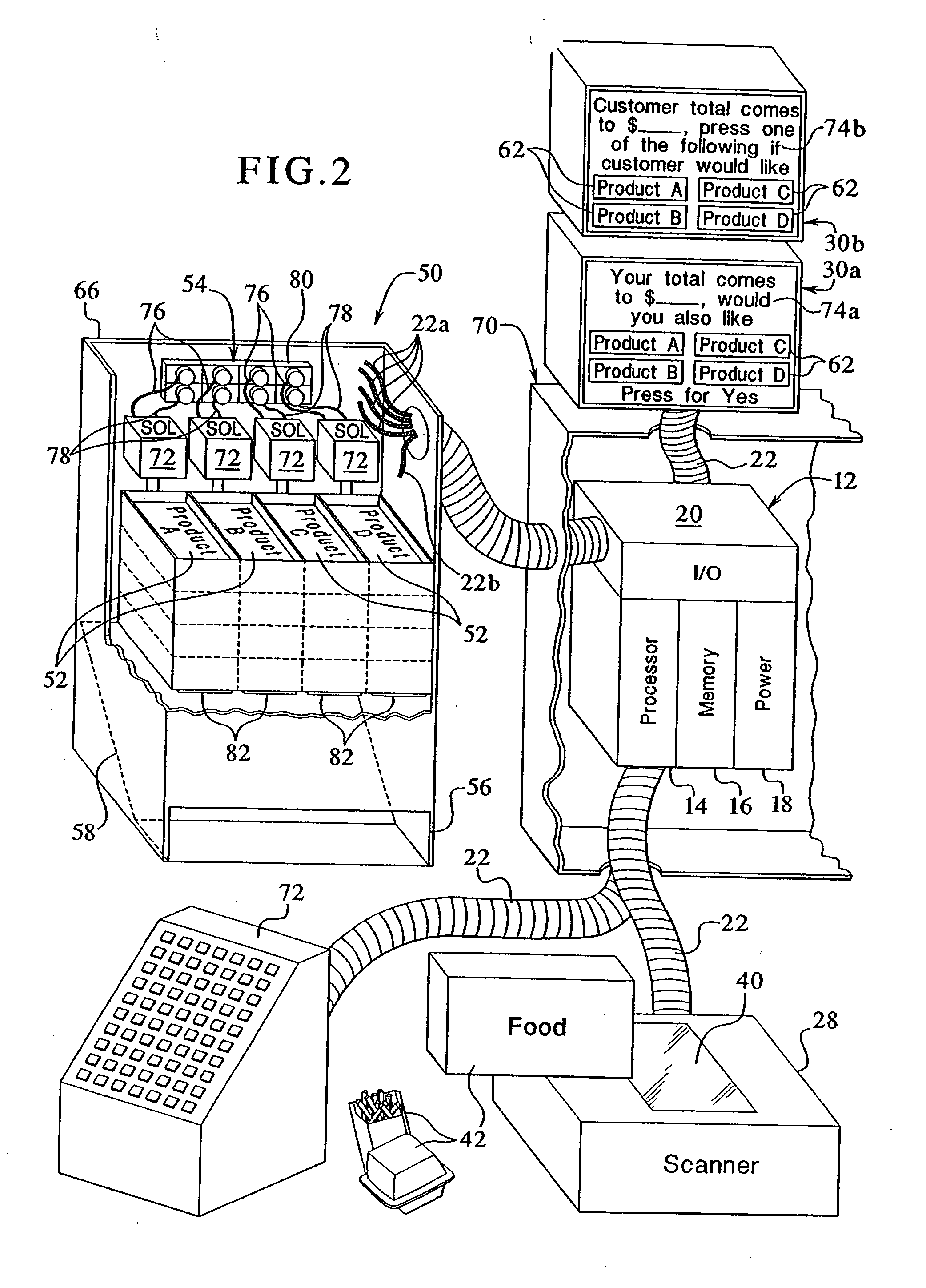 RF point of purchase apparatus and method of using same