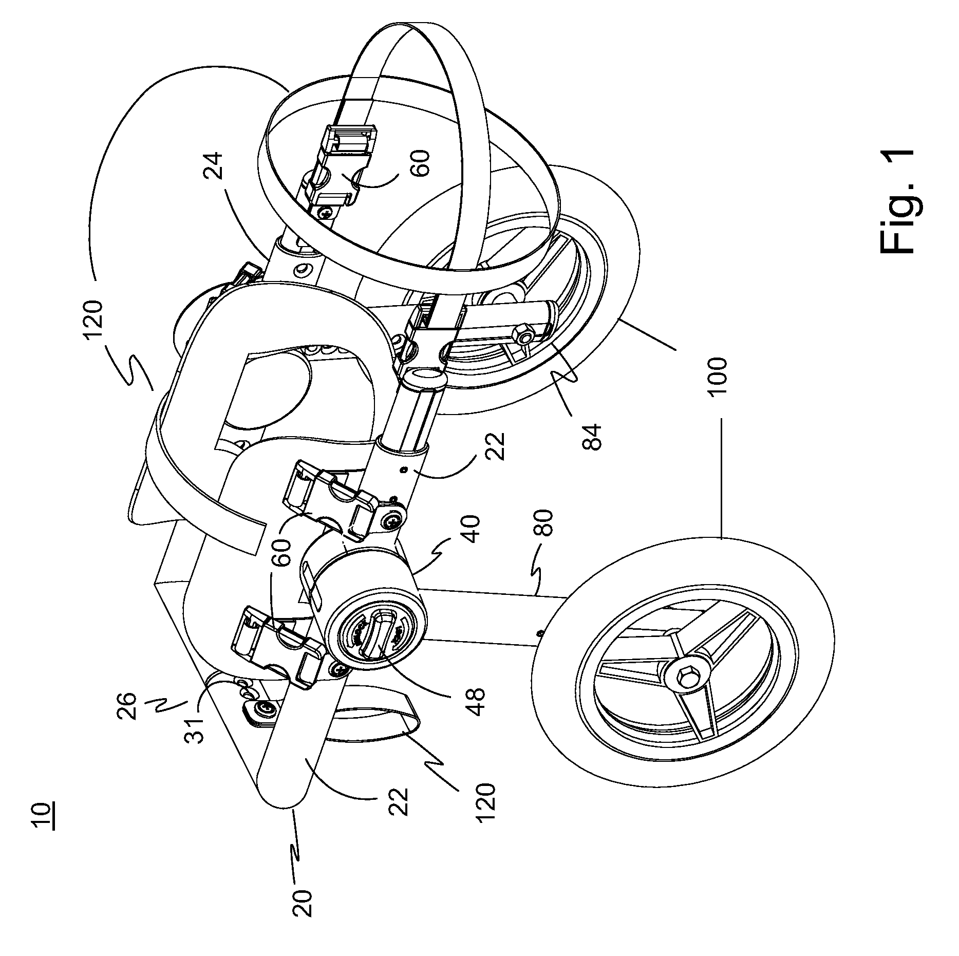 Adjustable wheelchair for pets