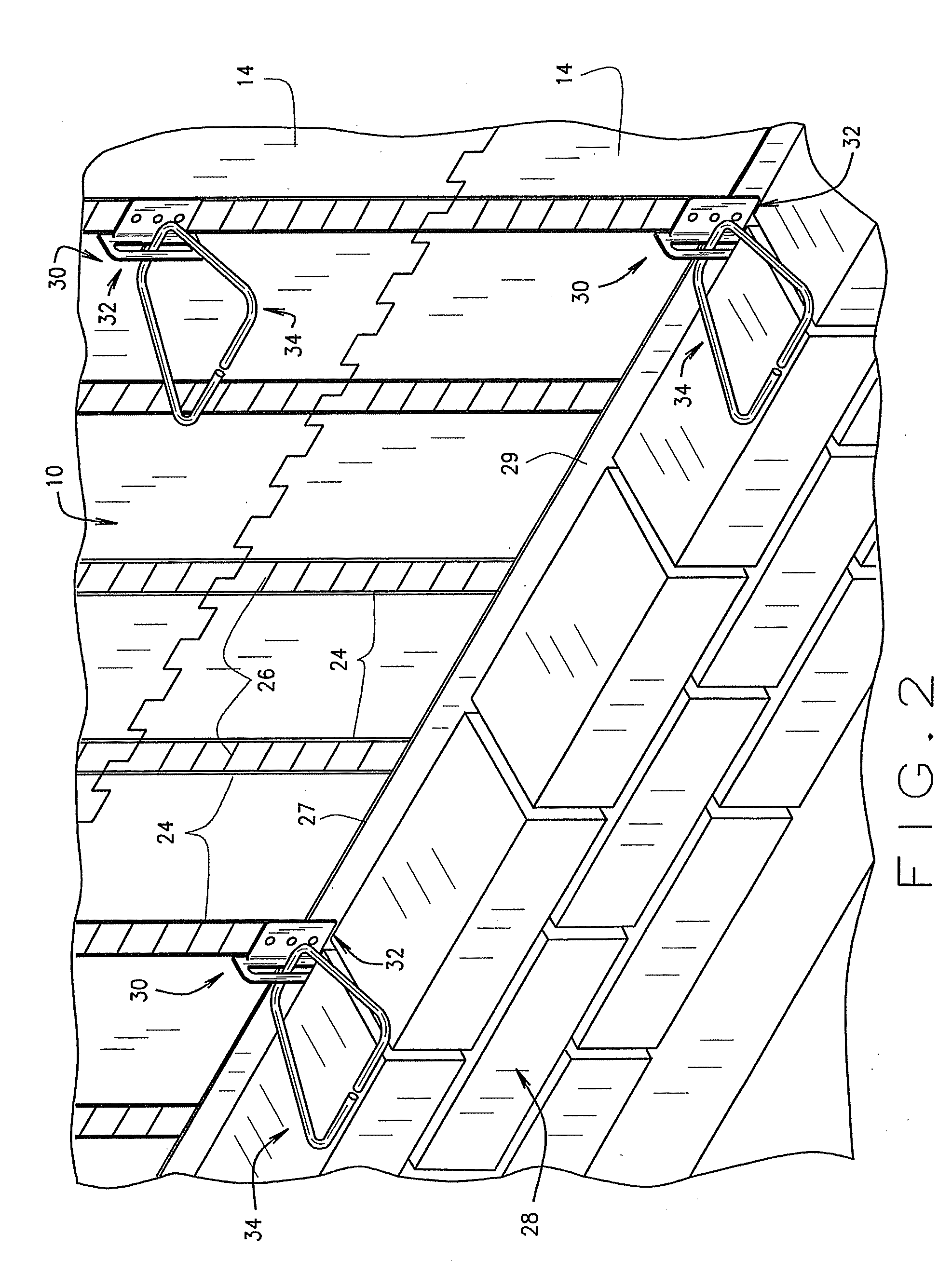 Adjustable masonry anchor assembly for use with insulating concrete form systems