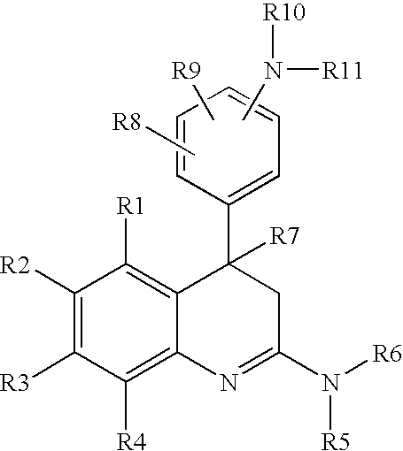 Novel Substituted 2-Amino-4-Phenyldihydroquinolines, Processes for their Preparation, Pharmaceutical Compositions and Methods for Their Use