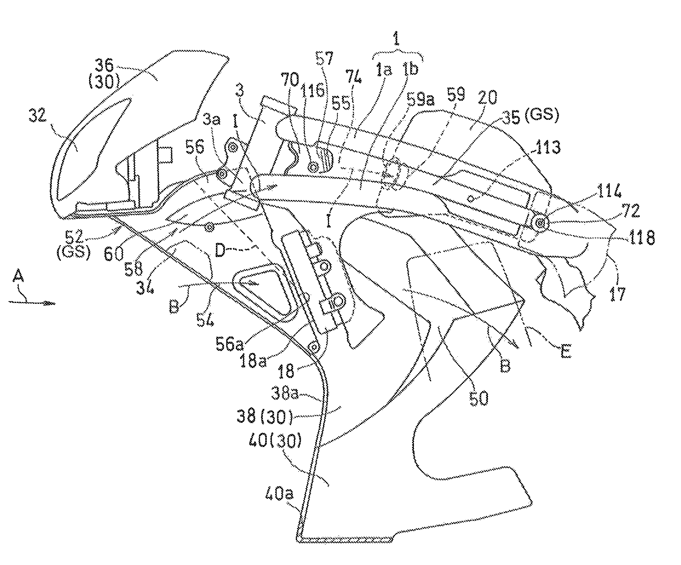 Air guiding structure for motorcycles