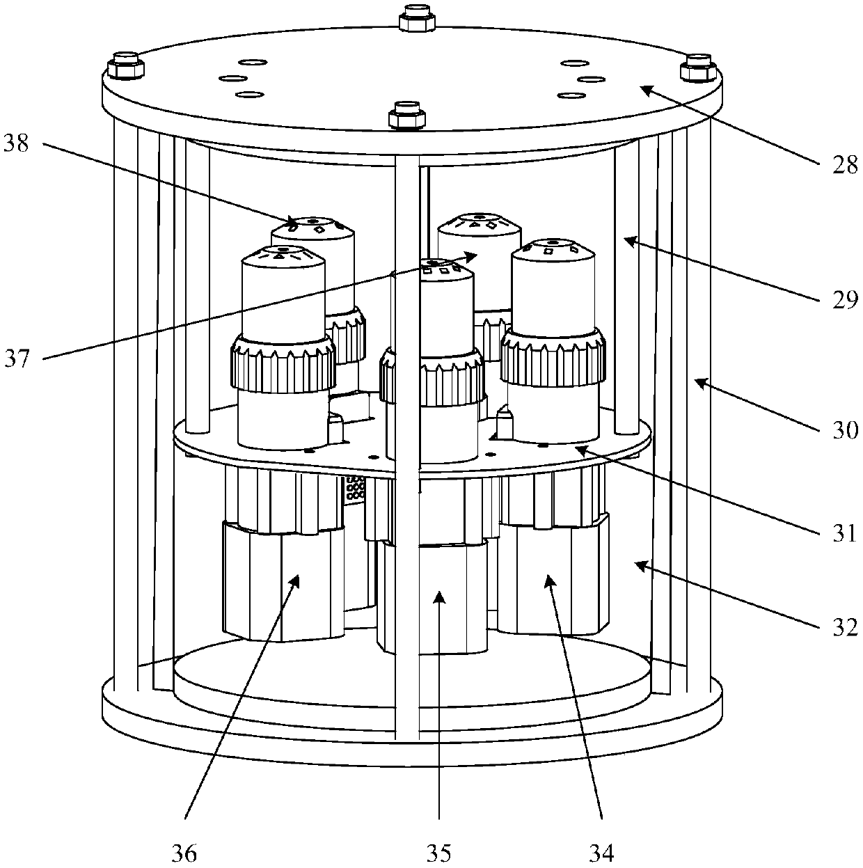 Biogeochemical in-situ experimental device used for deep sea