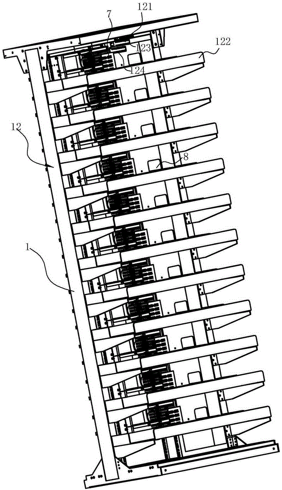 High-density optical fiber arranging frame