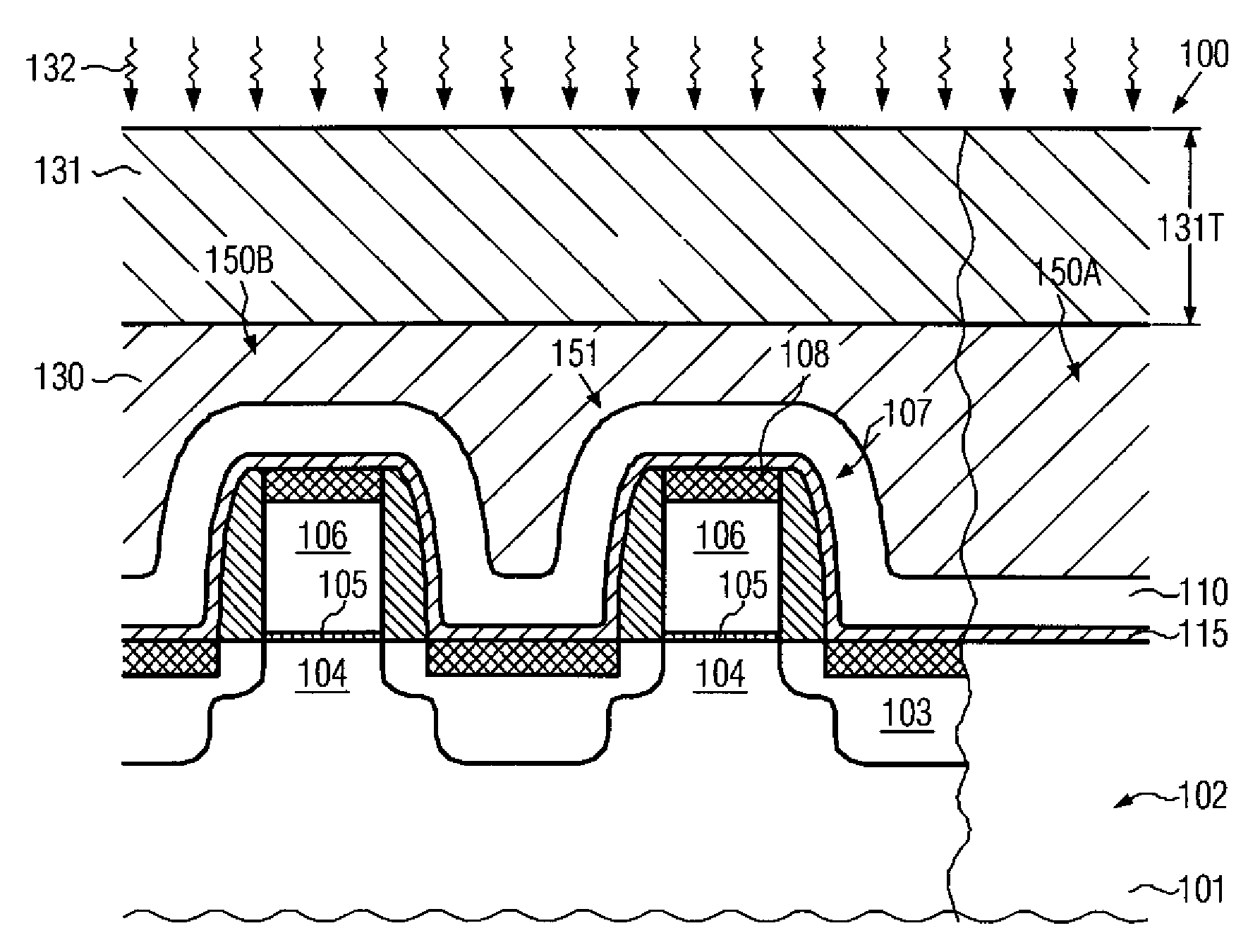 Method for patterning contact etch stop layers by using a planarization process