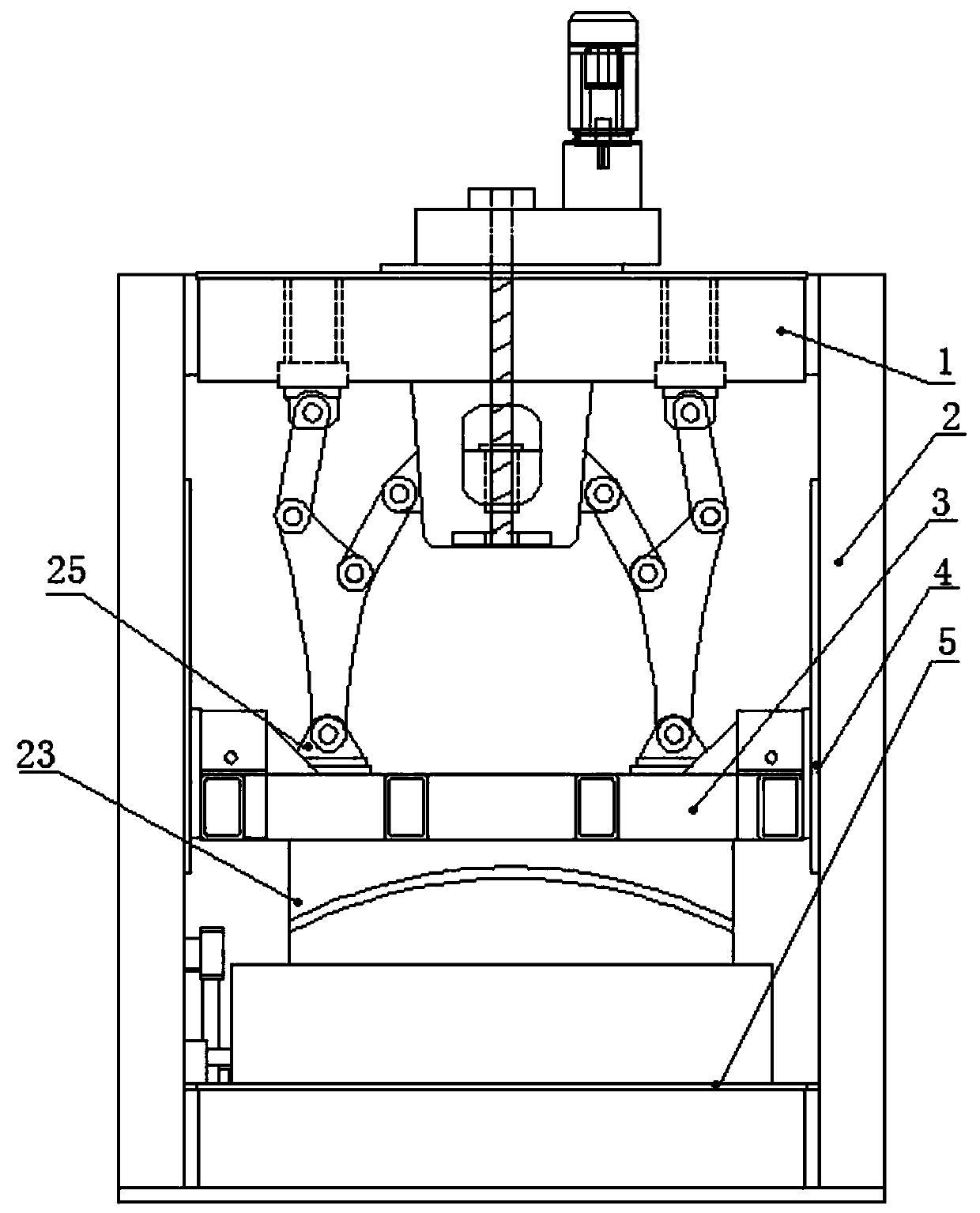 Toggle type mechanical edge covering press