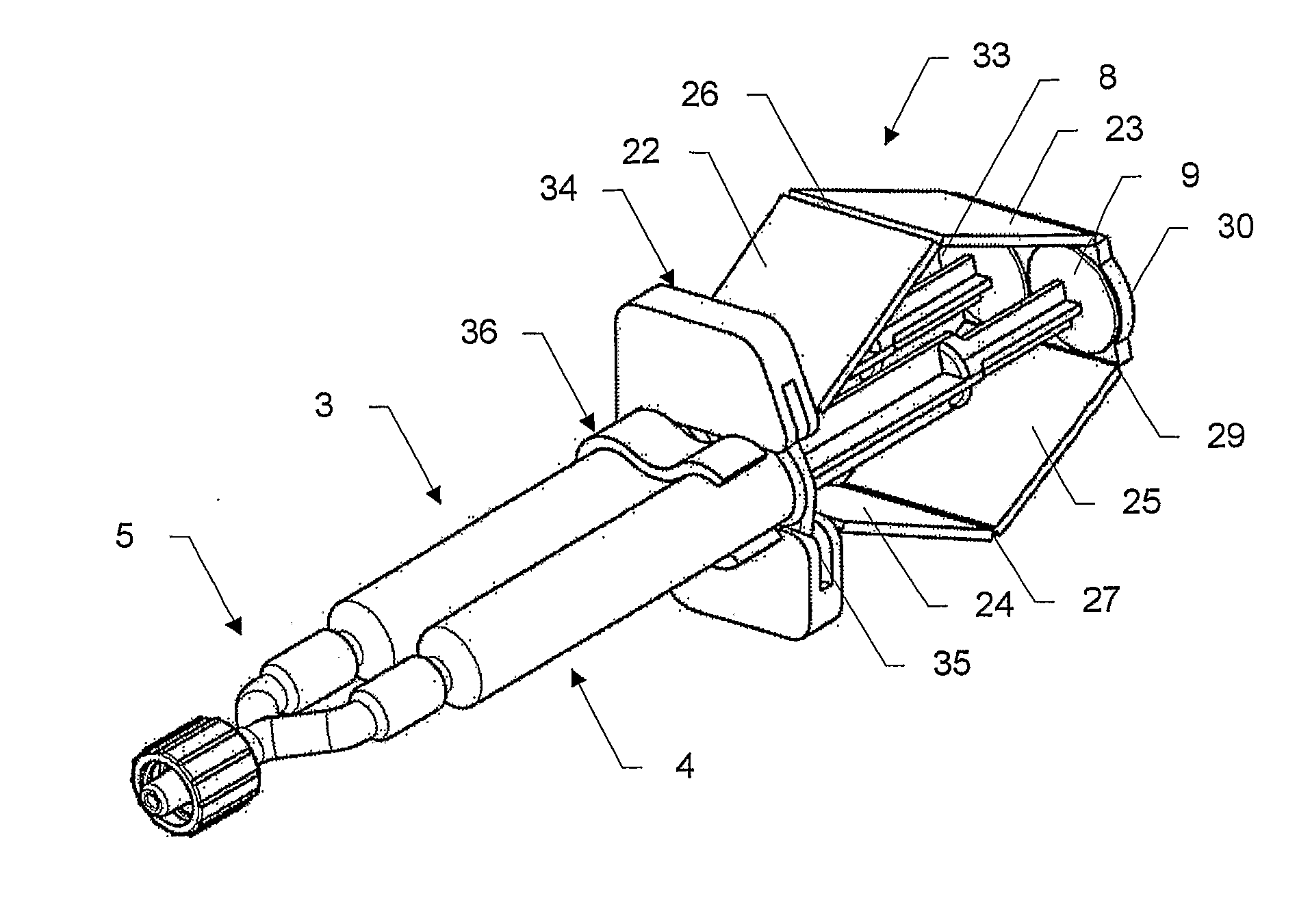 Dispensing assembly with separate syringes and syringe holder