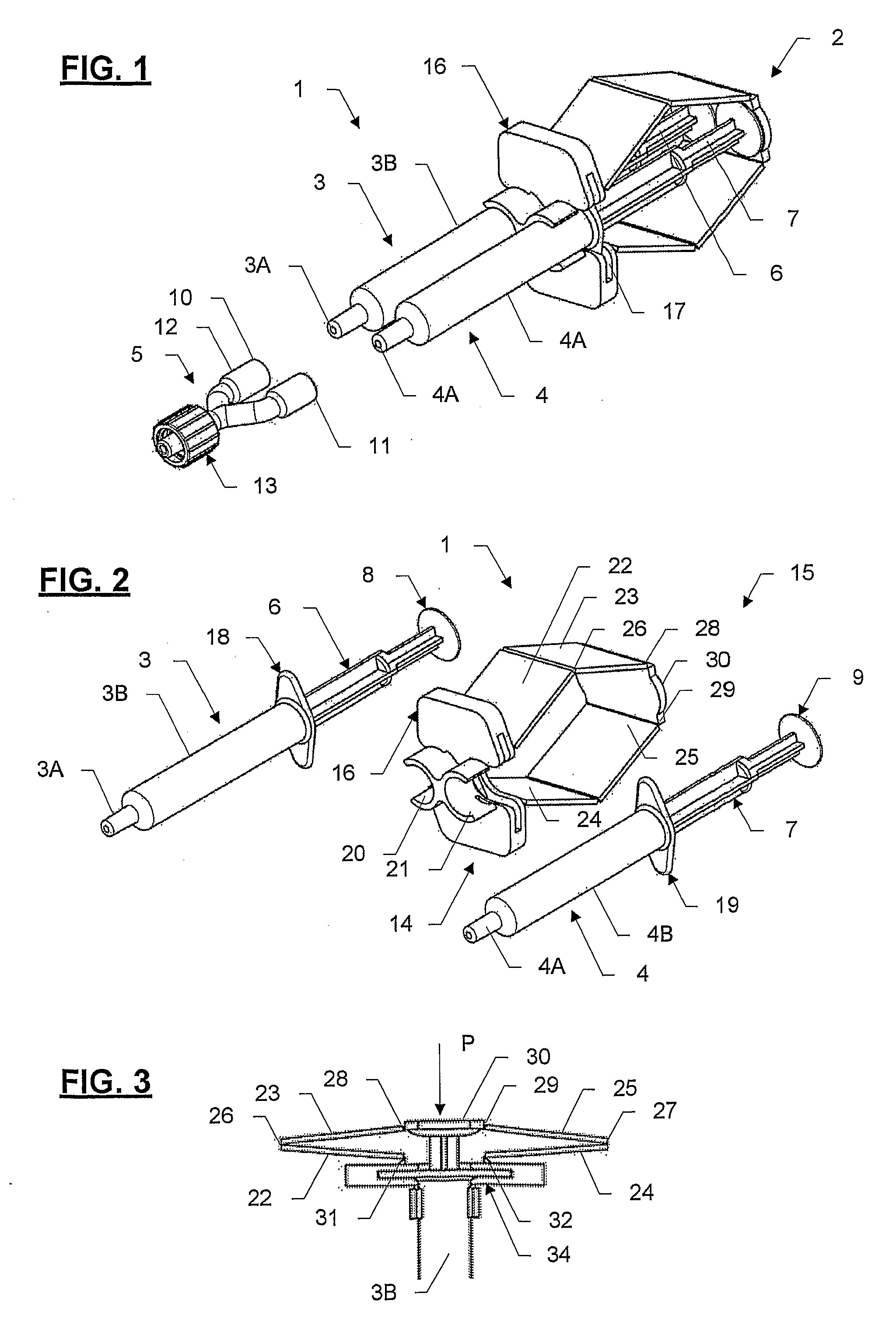 Dispensing assembly with separate syringes and syringe holder