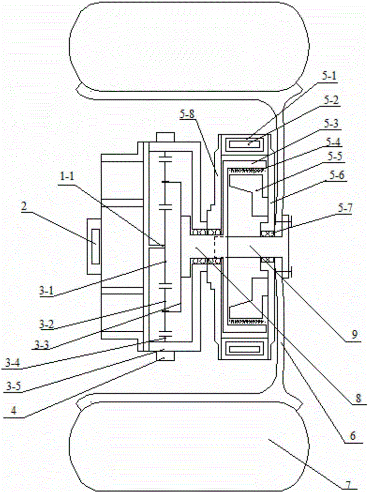 Wheel hub motor electric car braking system and braking energy recovery control method