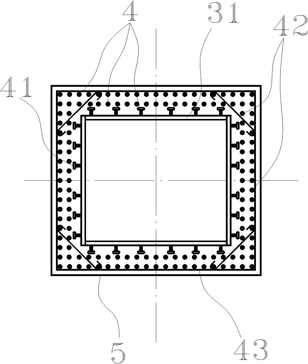 Method for constructing combined steel and concrete column of large metallurgy industrial factory building