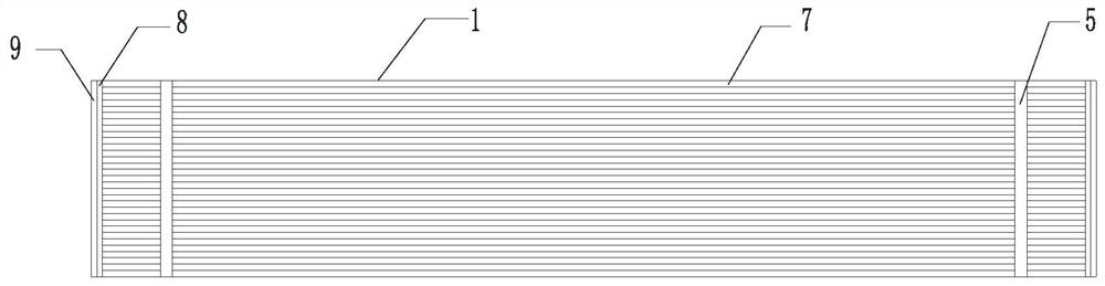 Hollow fiber curtain type membrane, membrane element and manufacturing method thereof