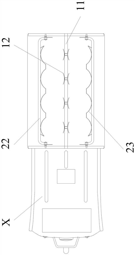 Bottle body fixing device of distribution vehicle