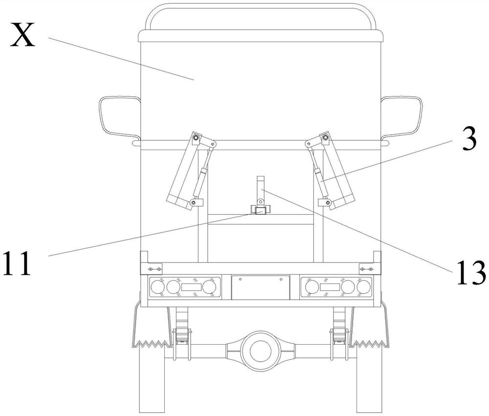 Bottle body fixing device of distribution vehicle