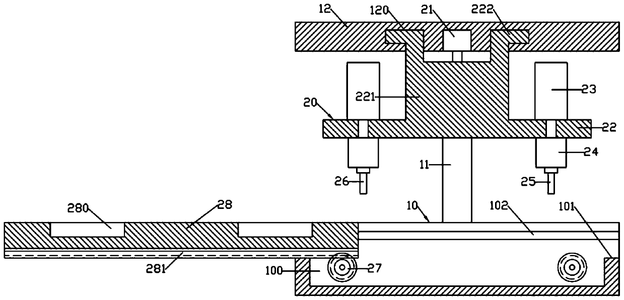 Drilling and tapping machine for sequential machining of multiple workpieces