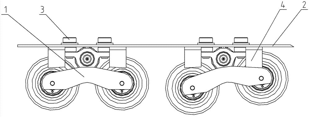 Damping device for thrust wheels of crawler-type skid-steer loader