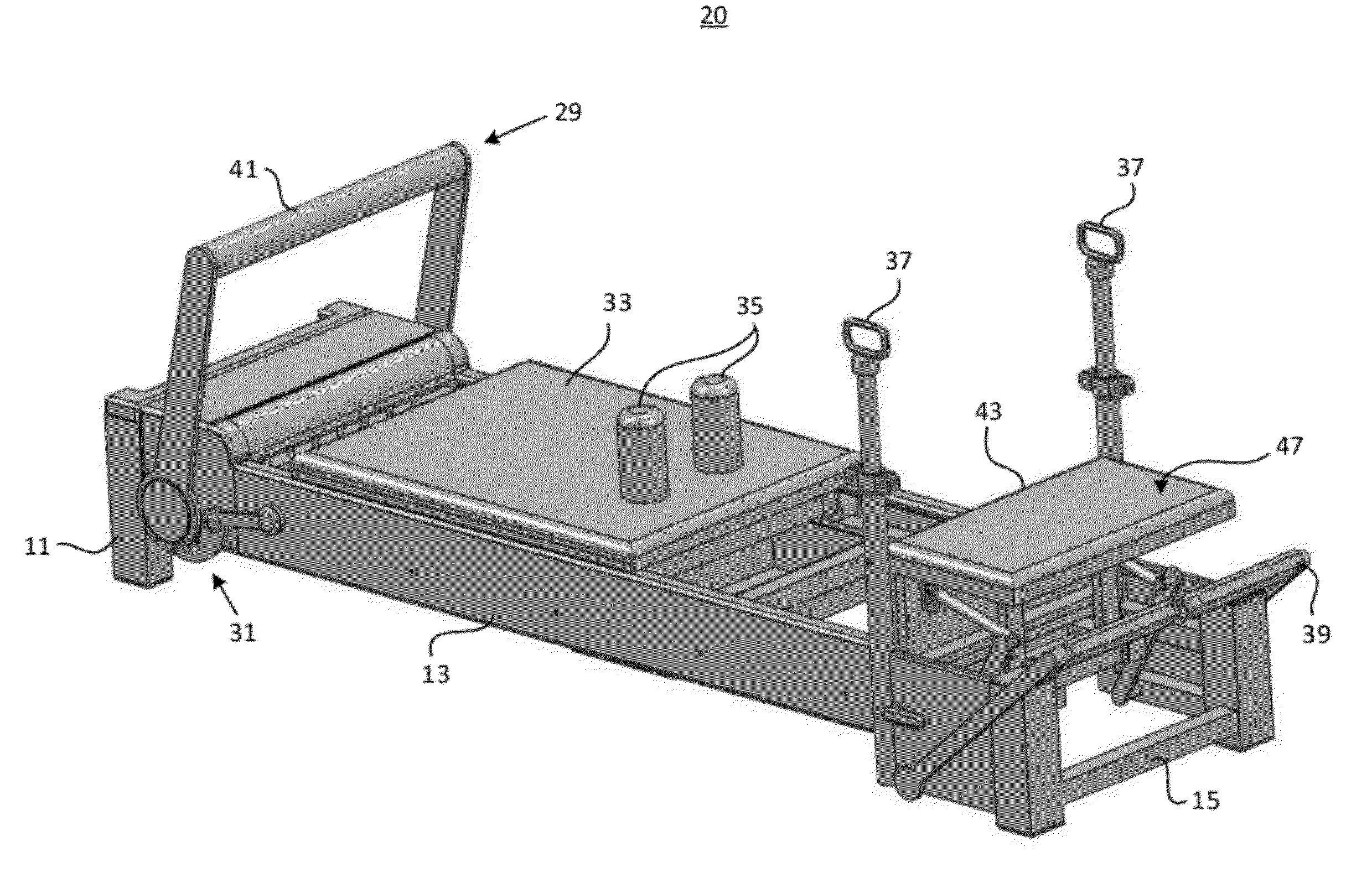 Reformer Apparatus Having Integral Ergonomic Purchase Translatable into Deployed and Stowed Positions