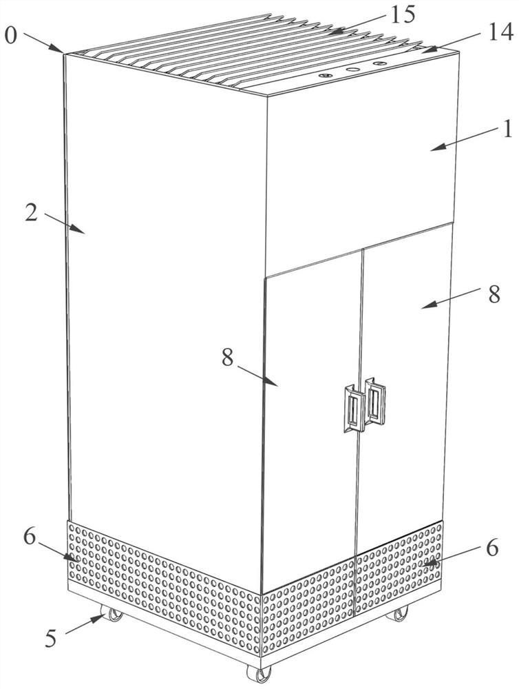 A water-contact charging wireless mobile air-conditioning unit