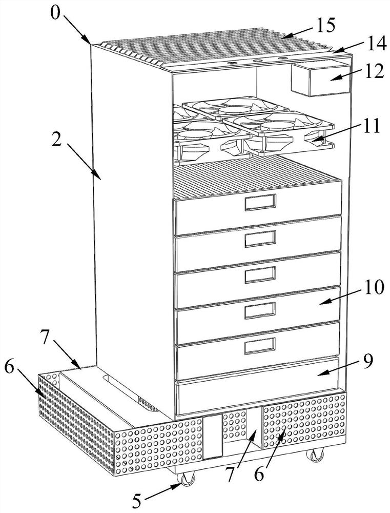 A water-contact charging wireless mobile air-conditioning unit