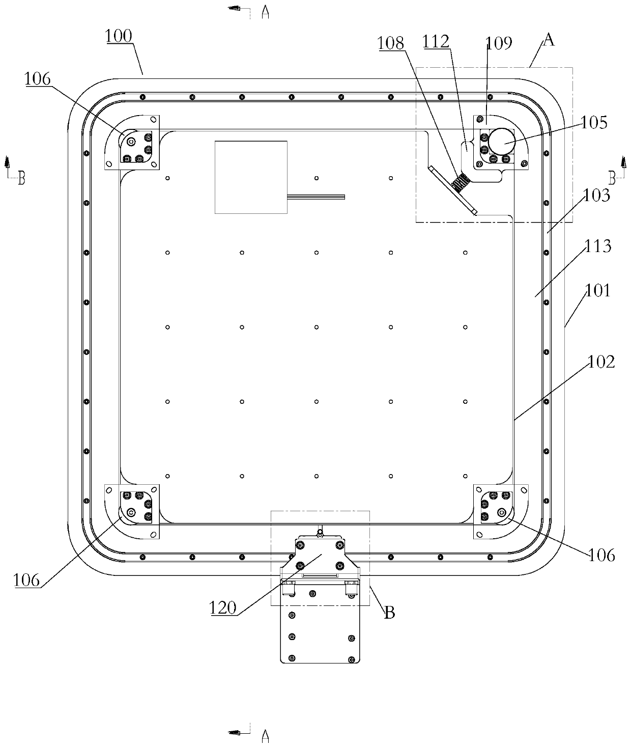 Material outboard annular inspection driving mechanism and annular inspection mechanism