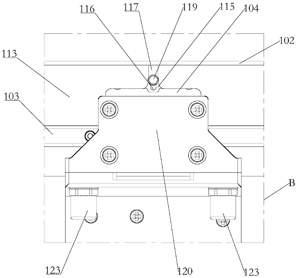 Material outboard annular inspection driving mechanism and annular inspection mechanism